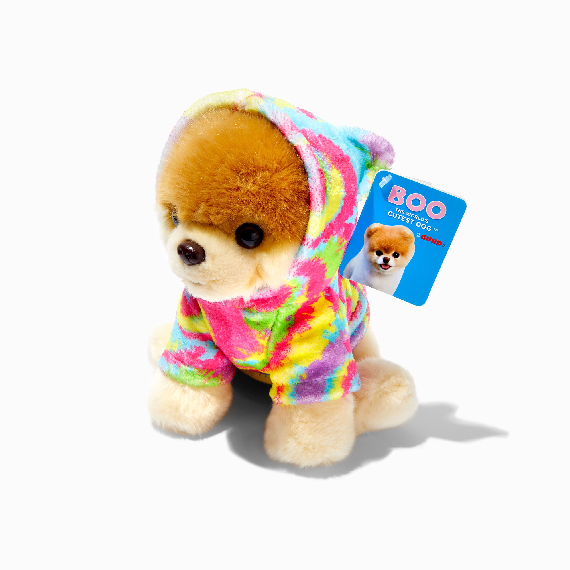View Claires Boo The Worlds Cutest Dog Tie Dye Soft Toy information