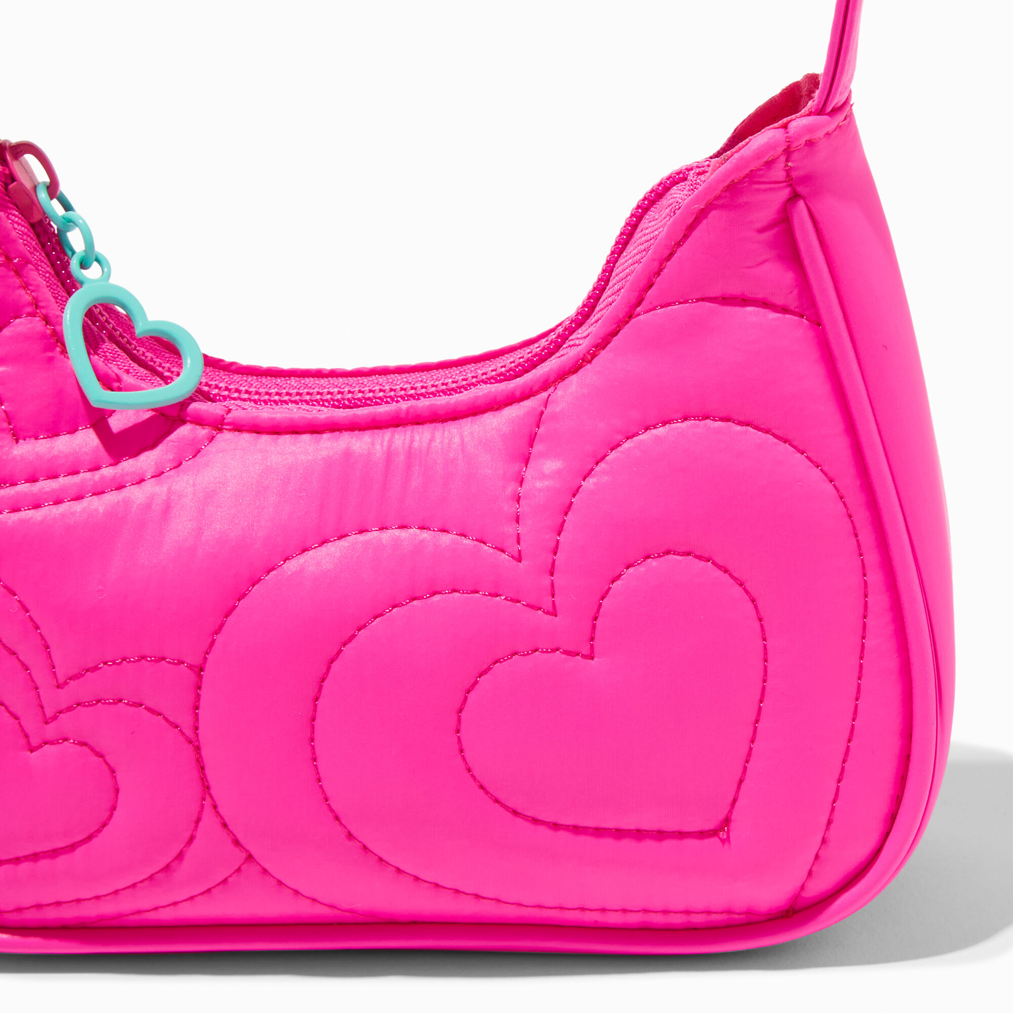 Betsey johnson pink quilted heart purse clearance