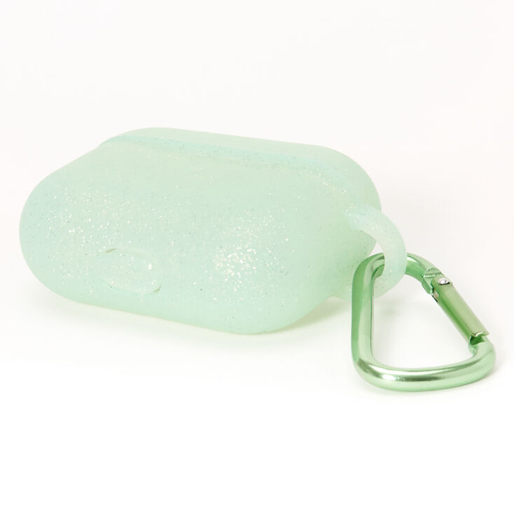 Green Glitter Silicone Earbud Case Cover - Compatible With Apple AirPods pro&reg;,