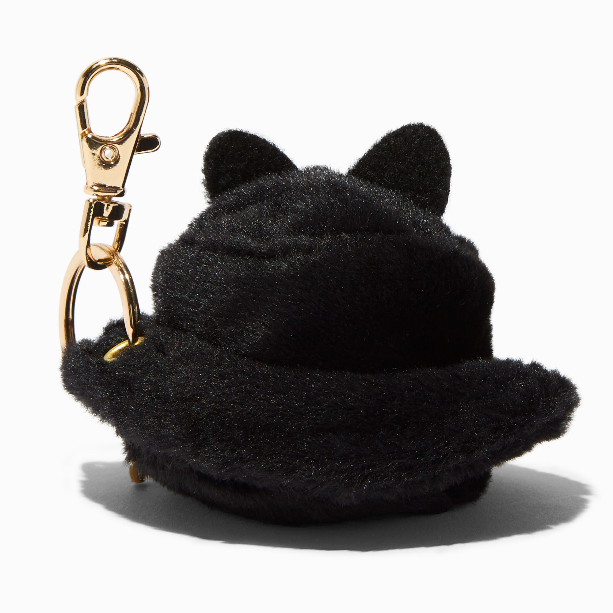 View Claires Cat Bucket Hat Keyring Black information