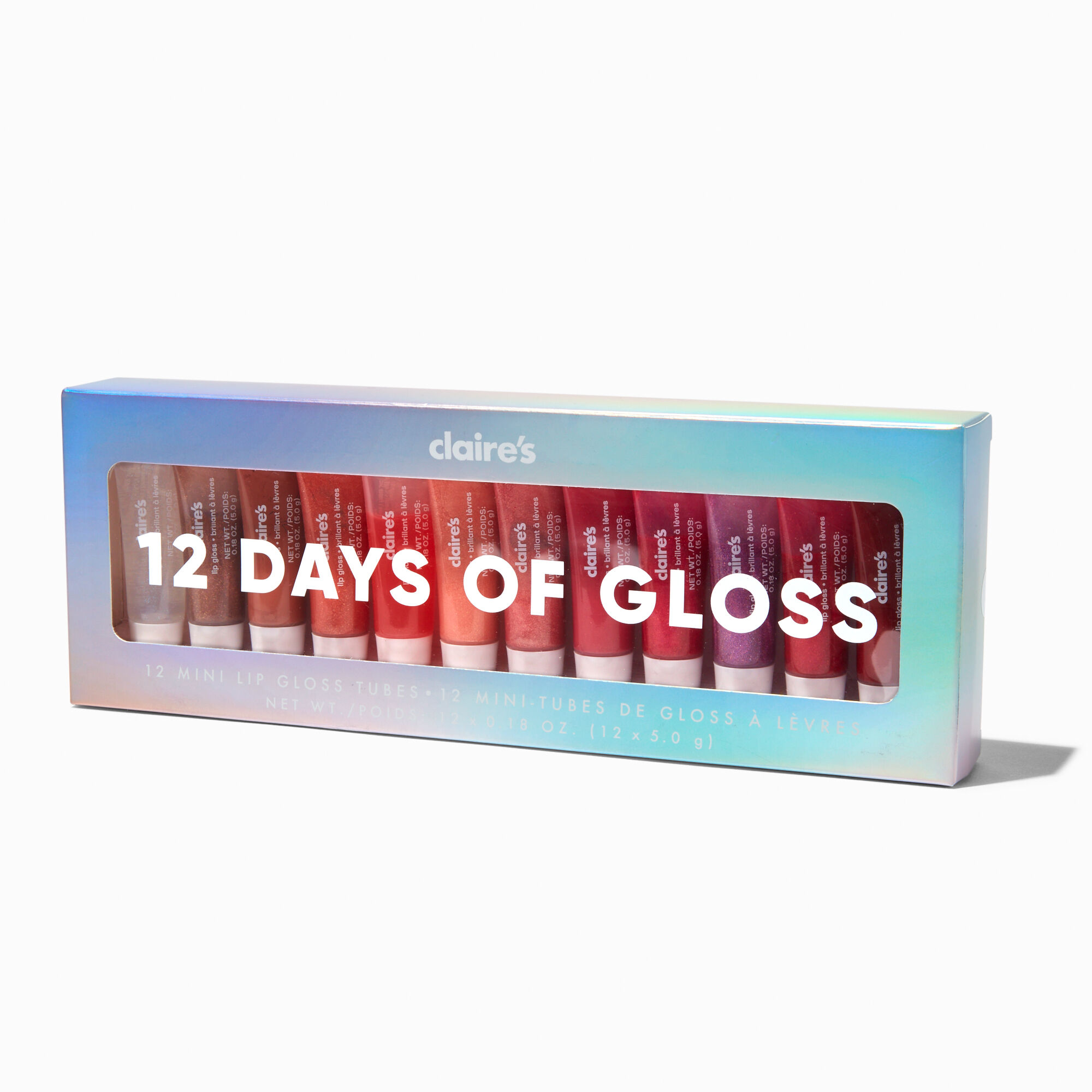 View Claires 12 Days Of Gloss Mini Lip Set Pack information
