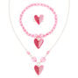 Kids Pink Heart Jewellery Set,