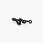 Faux piercing de nez serpent noir,