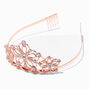 Claire&#39;s Club Pink Clear Rhinestone Rose Gold Tiara,