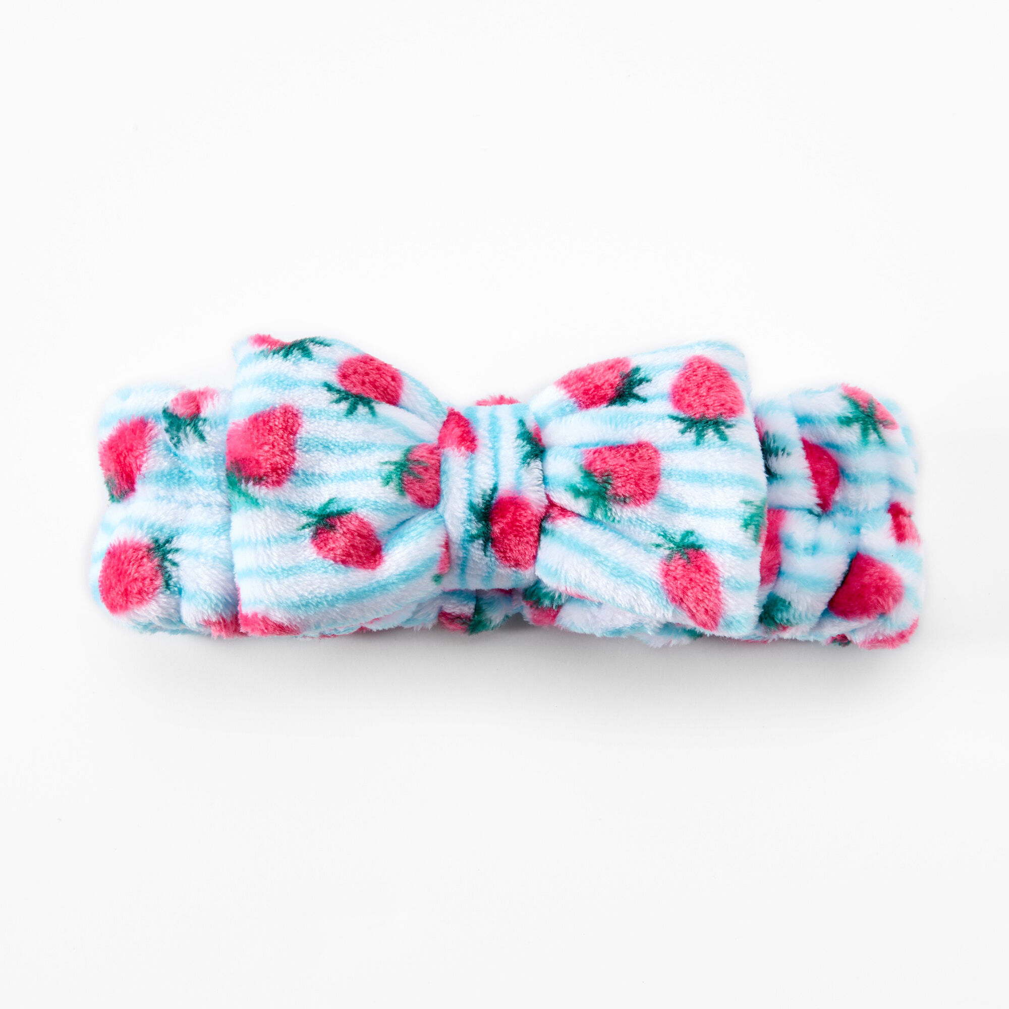 Plush Makeup Bow Headwrap - Strawberry,