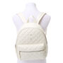 Quilted Medium Backpack - White,