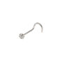 Silver Cubic Zirconia 20G Star Nose Stud,