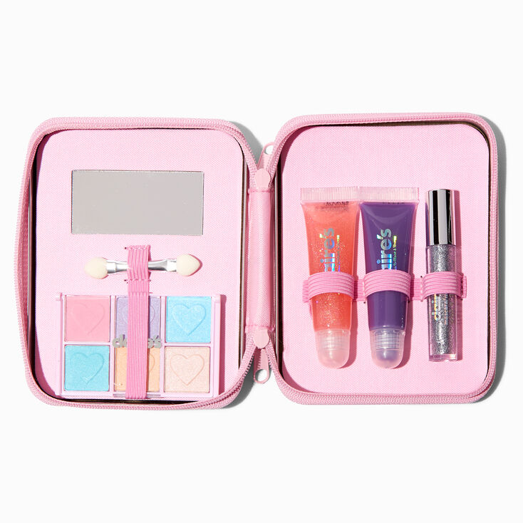 Pink Heart Bling Makeup Tin,
