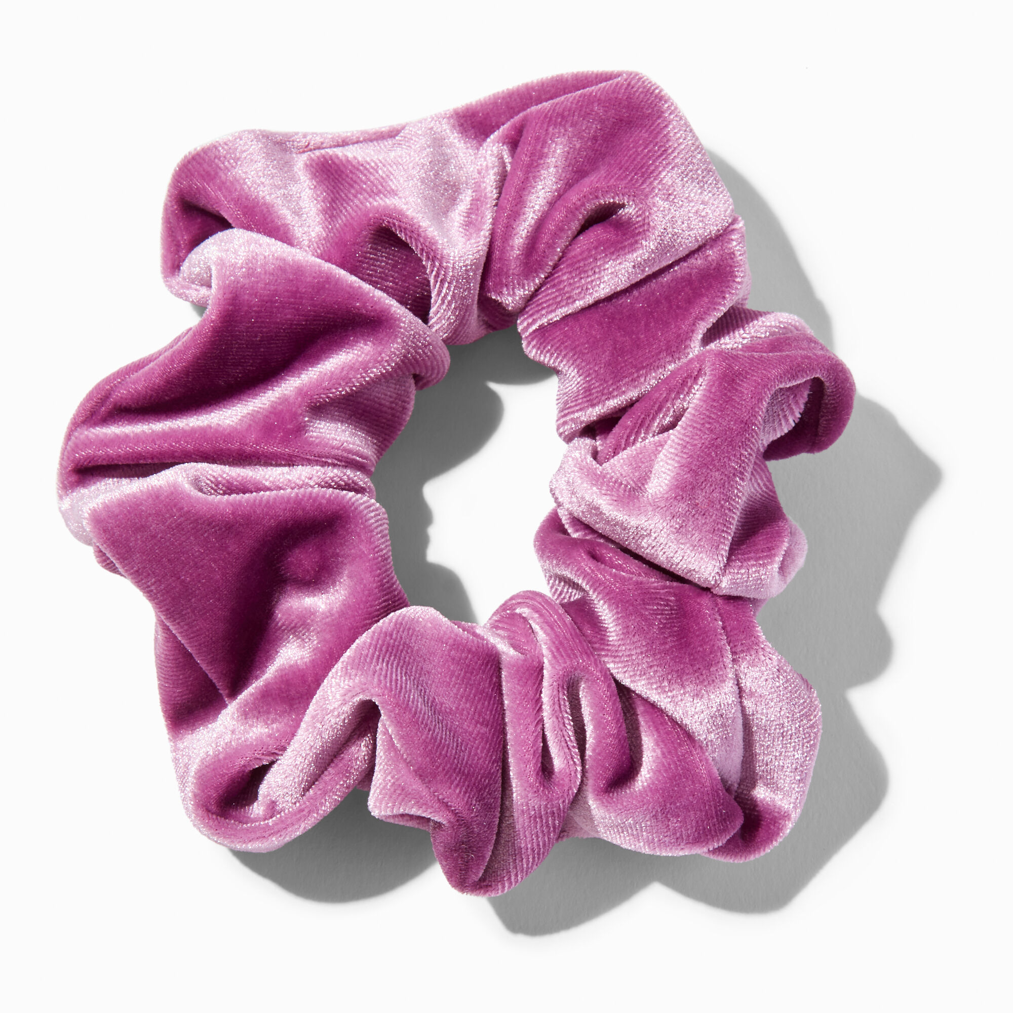 View Claires Orchid Medium Velvet Hair Scrunchie Purple information