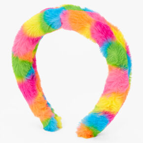 Rainbow Furry Headband,