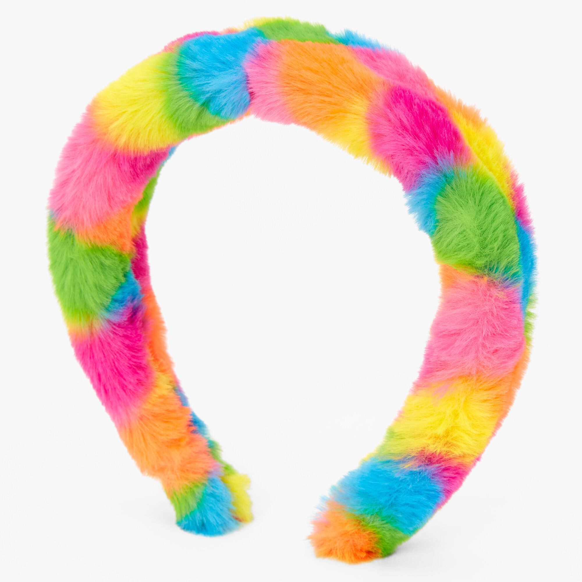 View Claires Furry Headband Rainbow information