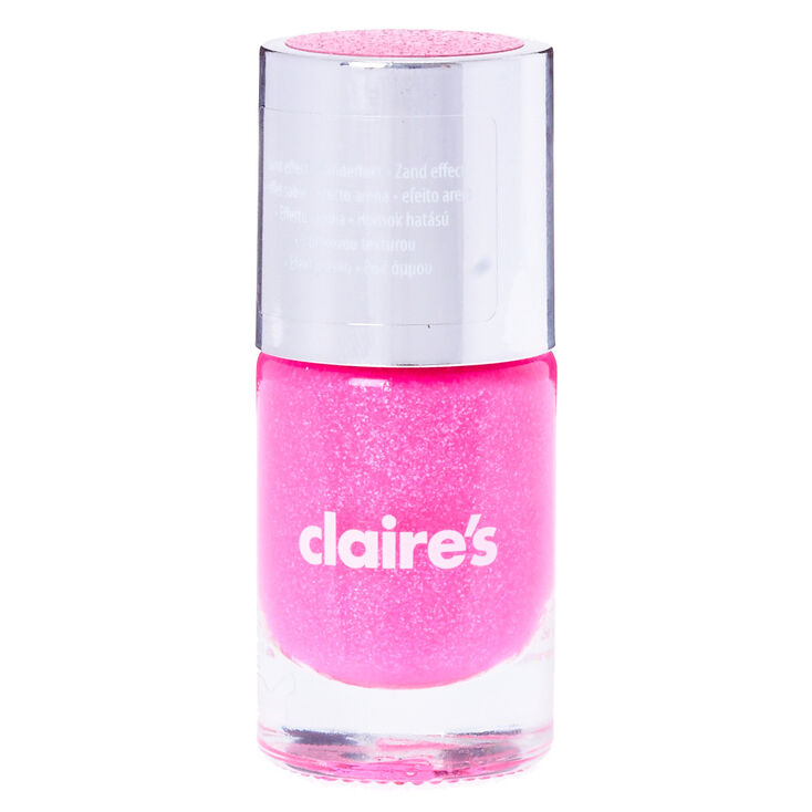 Glitter Sand Nail Polish - Neon Pink,