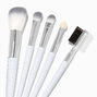 White Studded Makeup Brushes - 5 Pack,