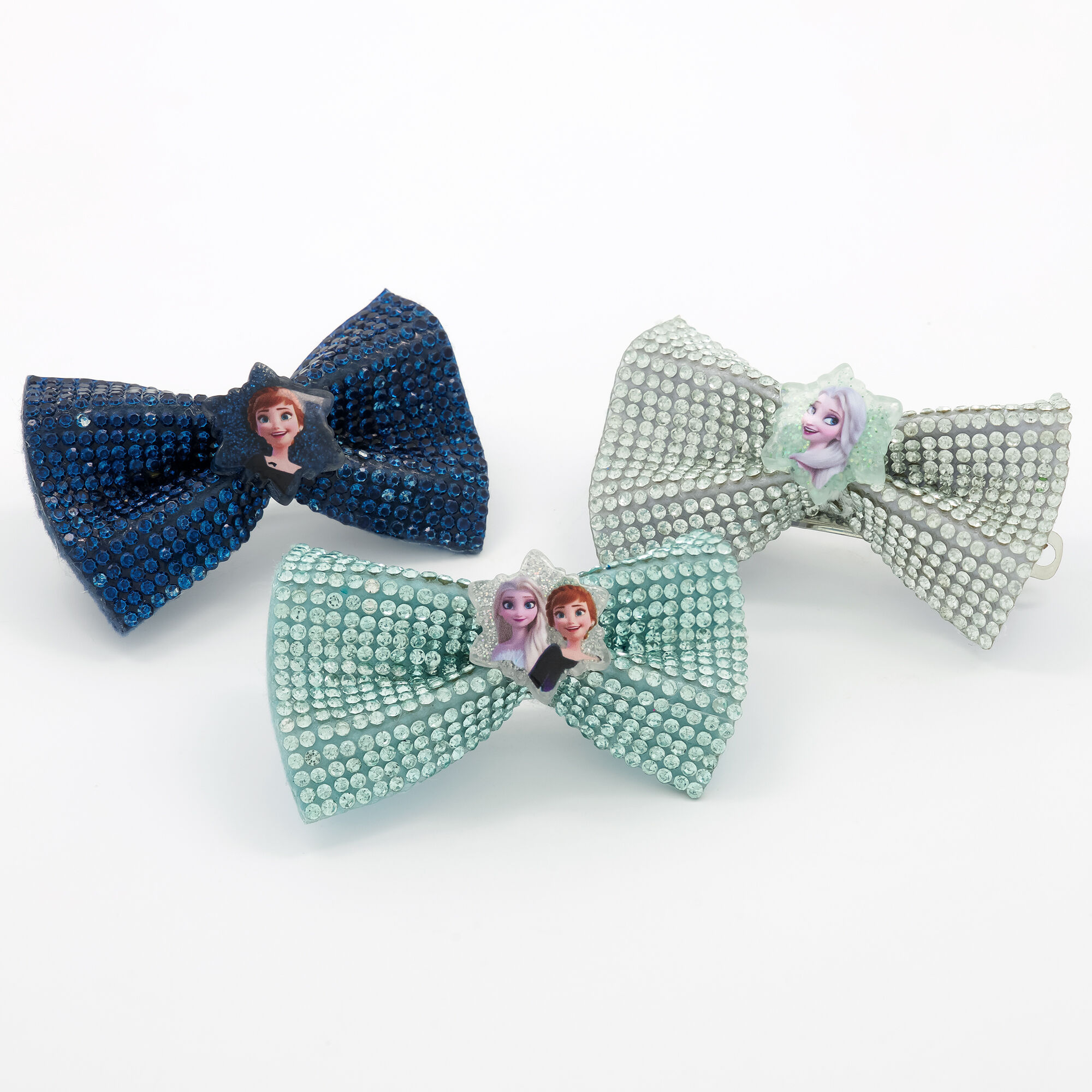 ©Disney Frozen Glitter Hair Bow Clips – 3 Pack,