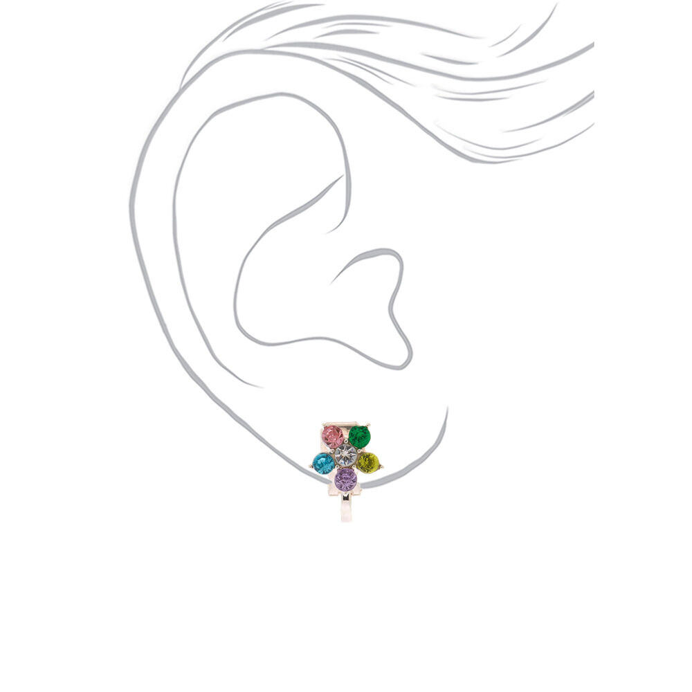 Claire's rainbow hotsell flower earrings
