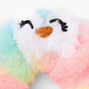 Medium Faux Fur Penguin Hair Scrunchie - Rainbow,