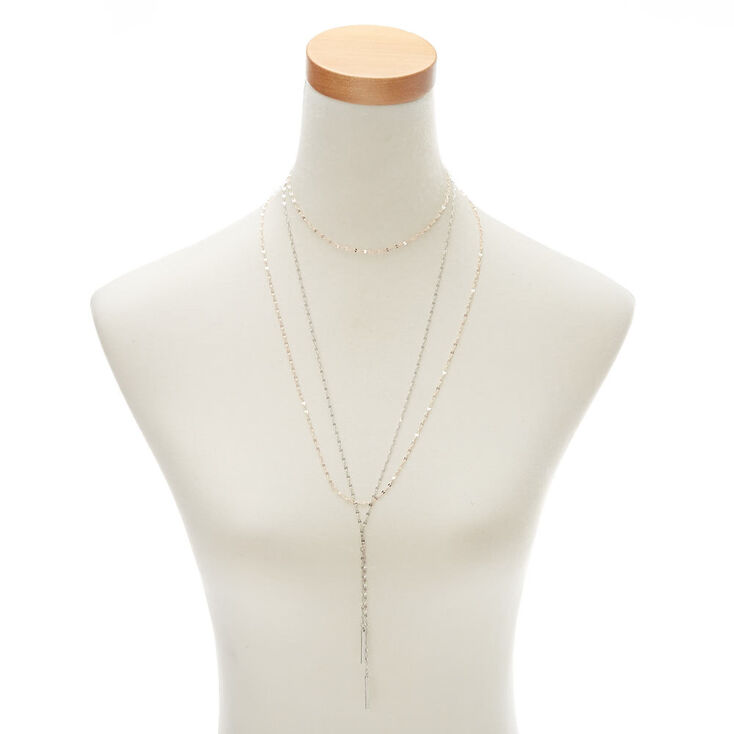Mixed Metal Layered Chain Necklaces,