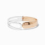 Mixed Metal Hinged Cuff Bracelet ,