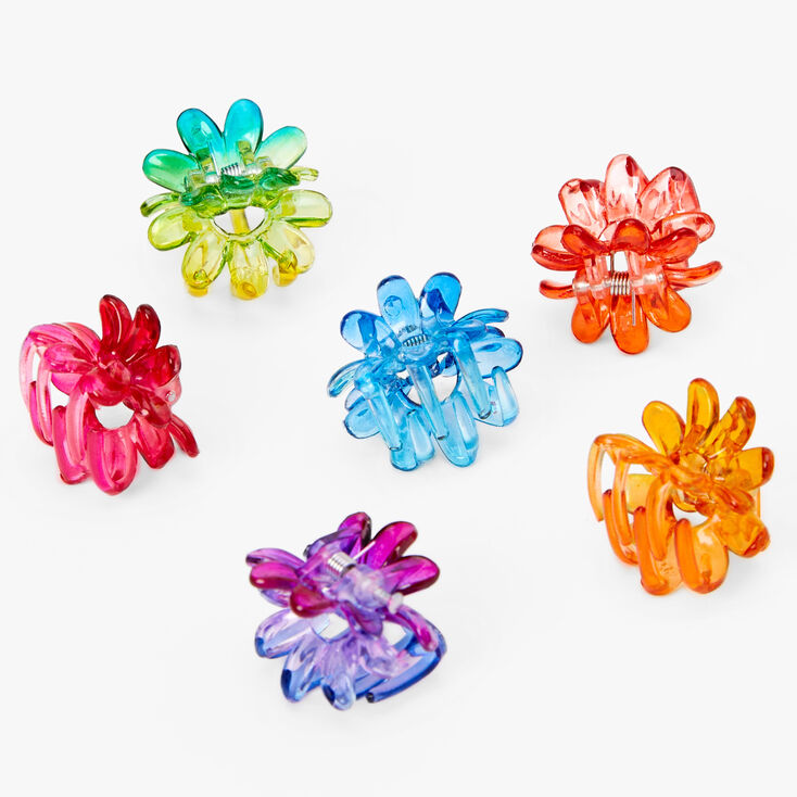 Ombre Floral Hair Claws - 6 Pack,