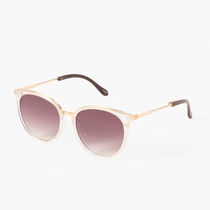 Amber Round Metal Top Sunglasses,