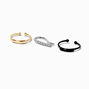 Mixed Metal Embellished Banded Faux Nose Rings - 3 Pack,