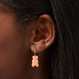 Coral Glitter Color-Changing Gummy Bears&reg; 0.5&quot; Drop Earrings,