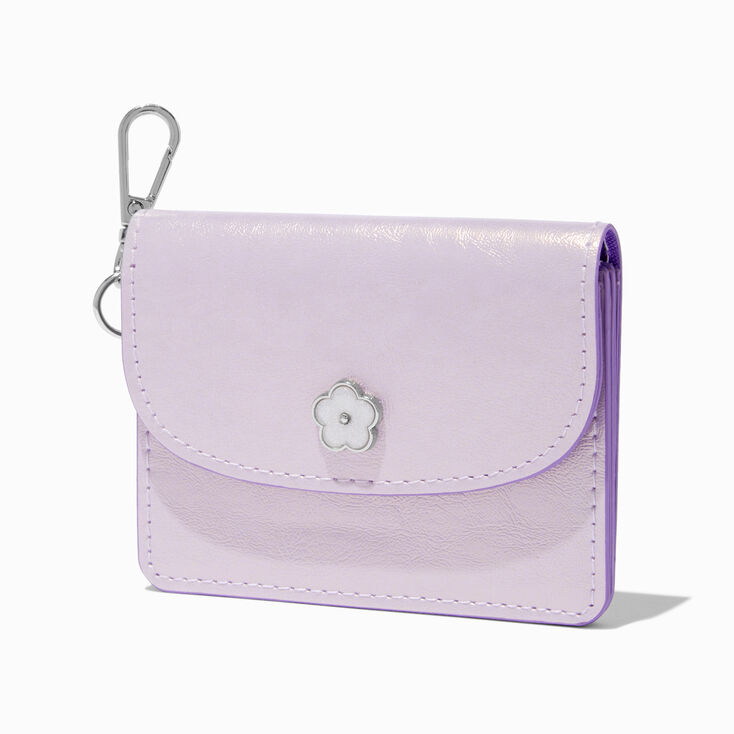 Iridescent Daisy Purple Card Case,