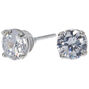 C LUXE by Claire&#39;s Sterling Silver Cubic Zirconia 6mm Round Stud Earrings,