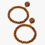 Brown 1.5&quot; Beaded Door Knocker Drop Earrings,