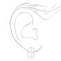 Silver 15MM Triple Twisted Half Hoop Earrings,