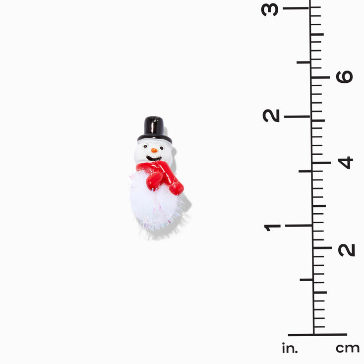 Pom Pom Snowman 1&quot; Drop Earrings,
