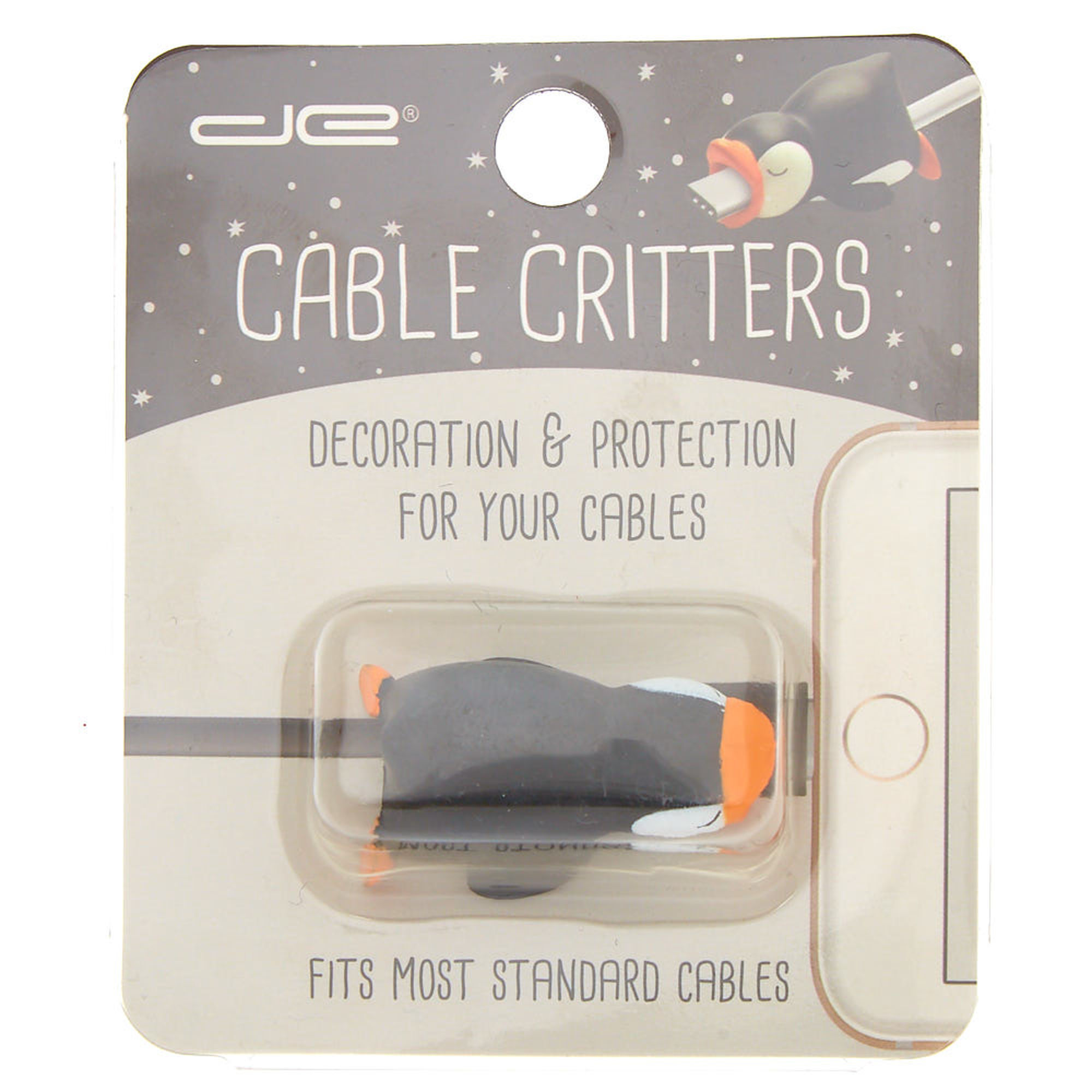 Penguin Cable Critter - Black,