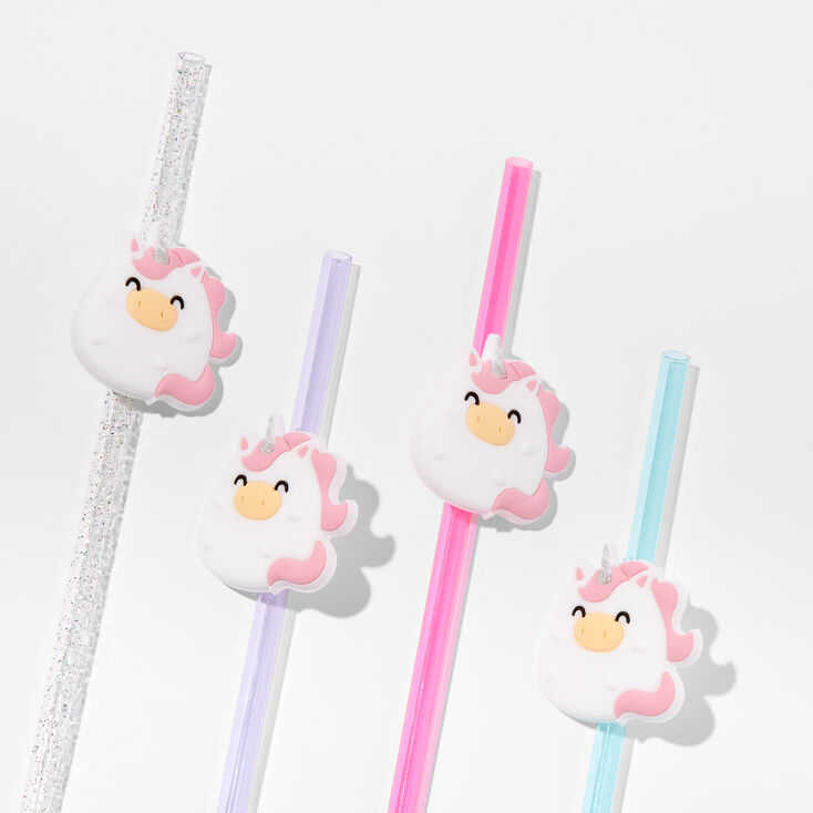 Chubby Unicorn Resuable Straws &#40;4 pack&#41;,