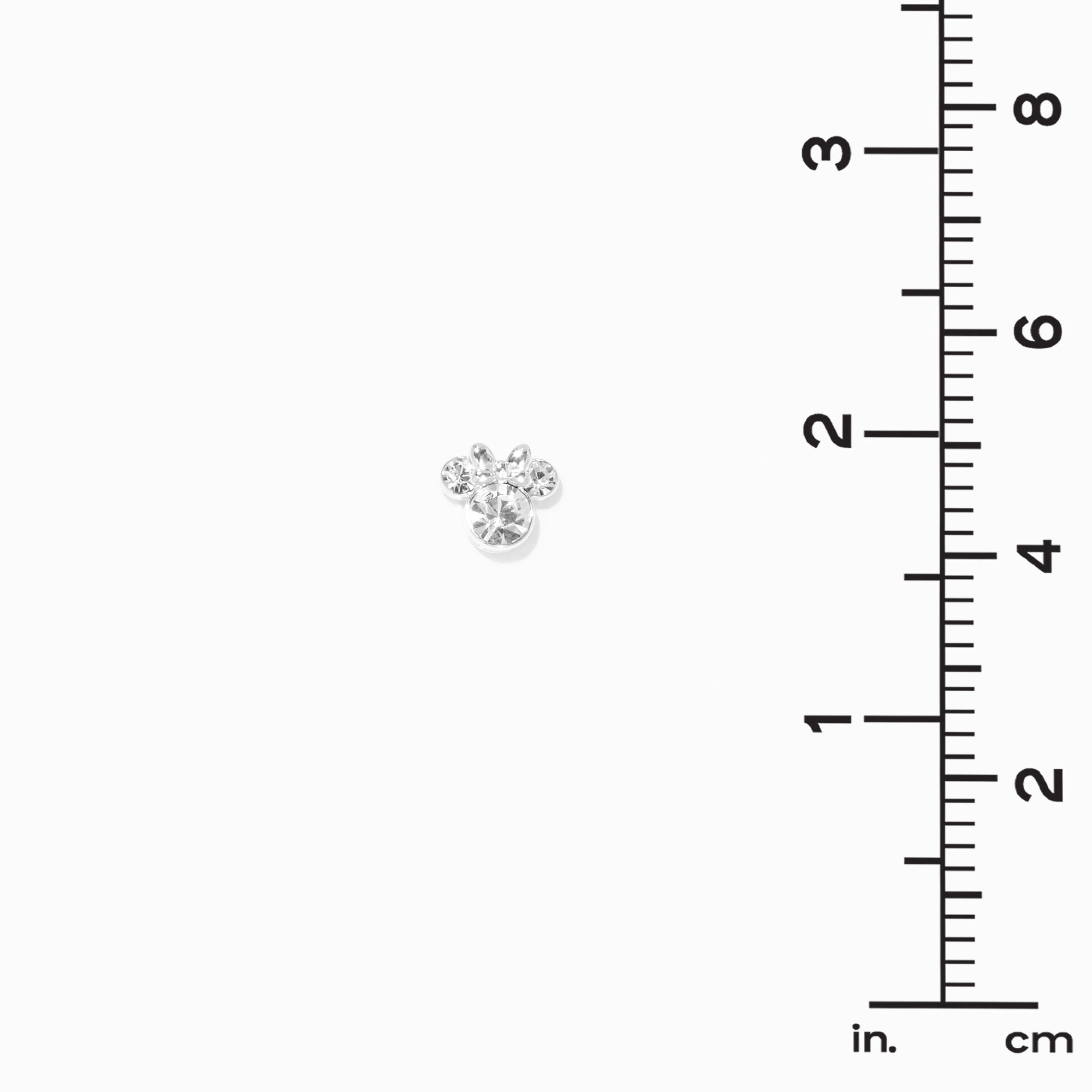 Disney Minnie Mouse Birthstone Sterling Silver Stud Earrings - April,