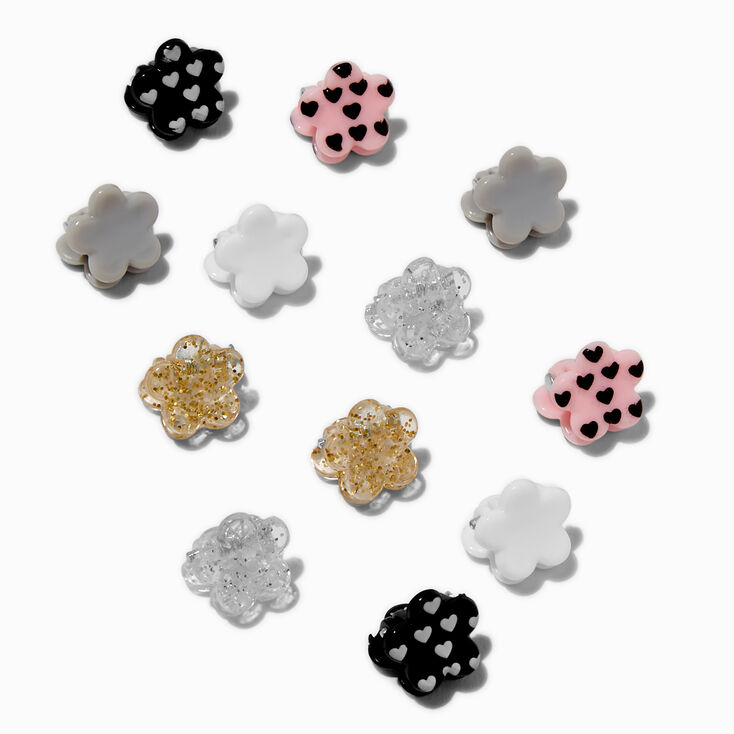 Claire&#39;s Club Flower Mini Hair Claws - 12 Pack,