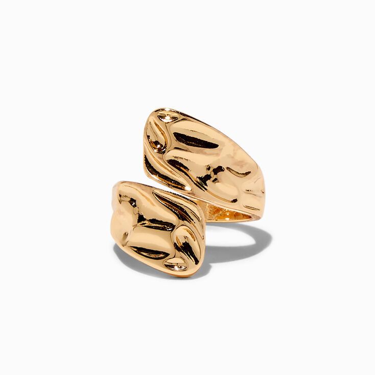 Gold-tone Molten Wrap Ring,