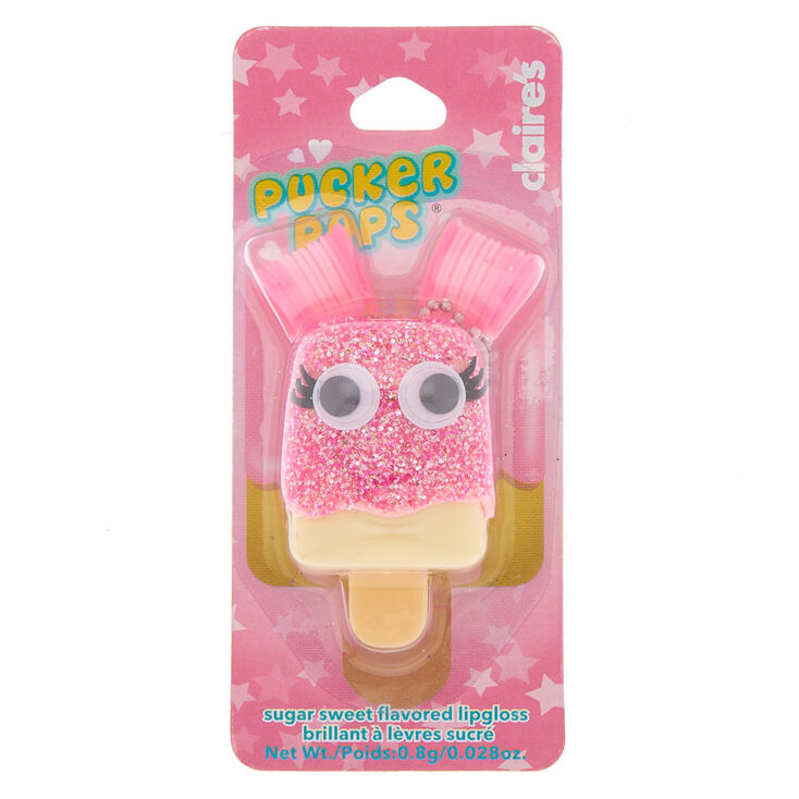 Pucker Pops Pink Glitter Pigtails Lip Gloss - Sugar Sweet,