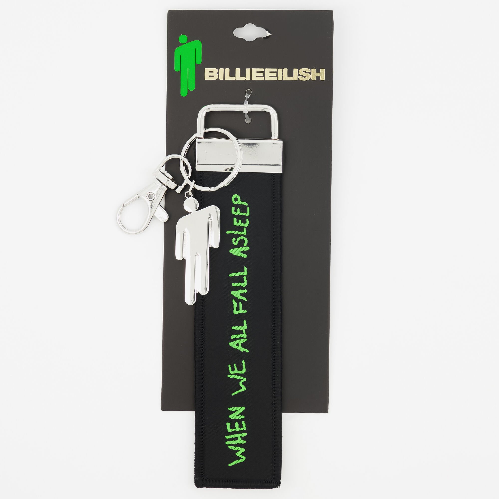 Billie Eilish Lyrics Keyring Black