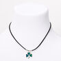 Collier cordon d&rsquo;humeur &agrave; pendentif tr&egrave;fle,