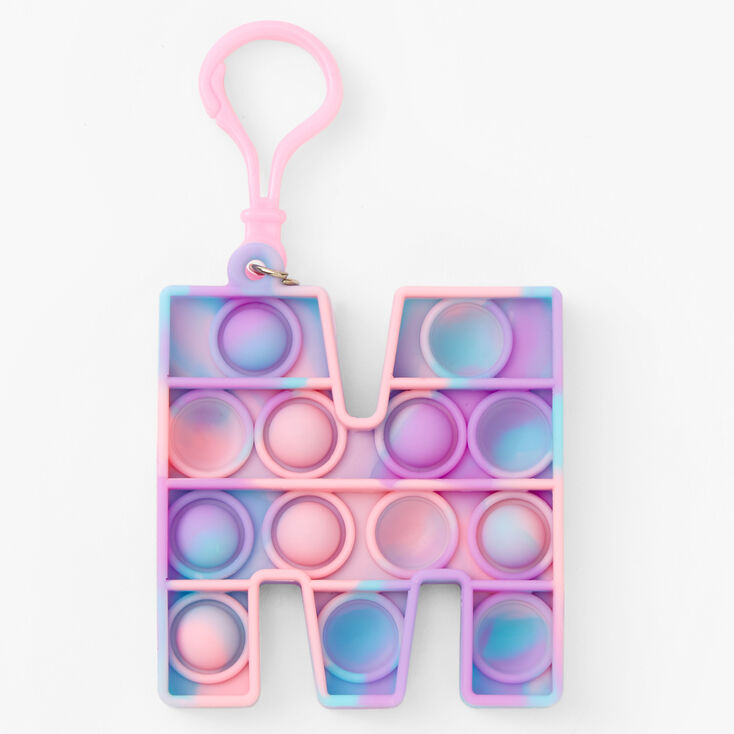 Pop Poppers Initial Fidget Toy Keychain - M,