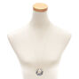 Silver Snake Skin Pendant Necklace,