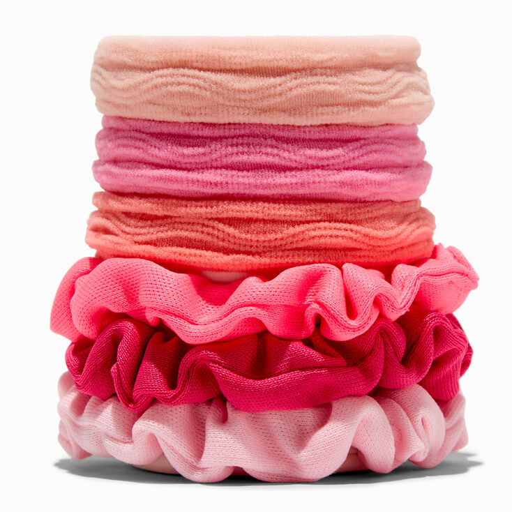 Claire&#39;s Club Pink Hair Bow &amp; Hair Tie Set - 9 Pack,