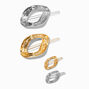 Mixed Metal Metallic Oval Hair Pins - 4 Pack,