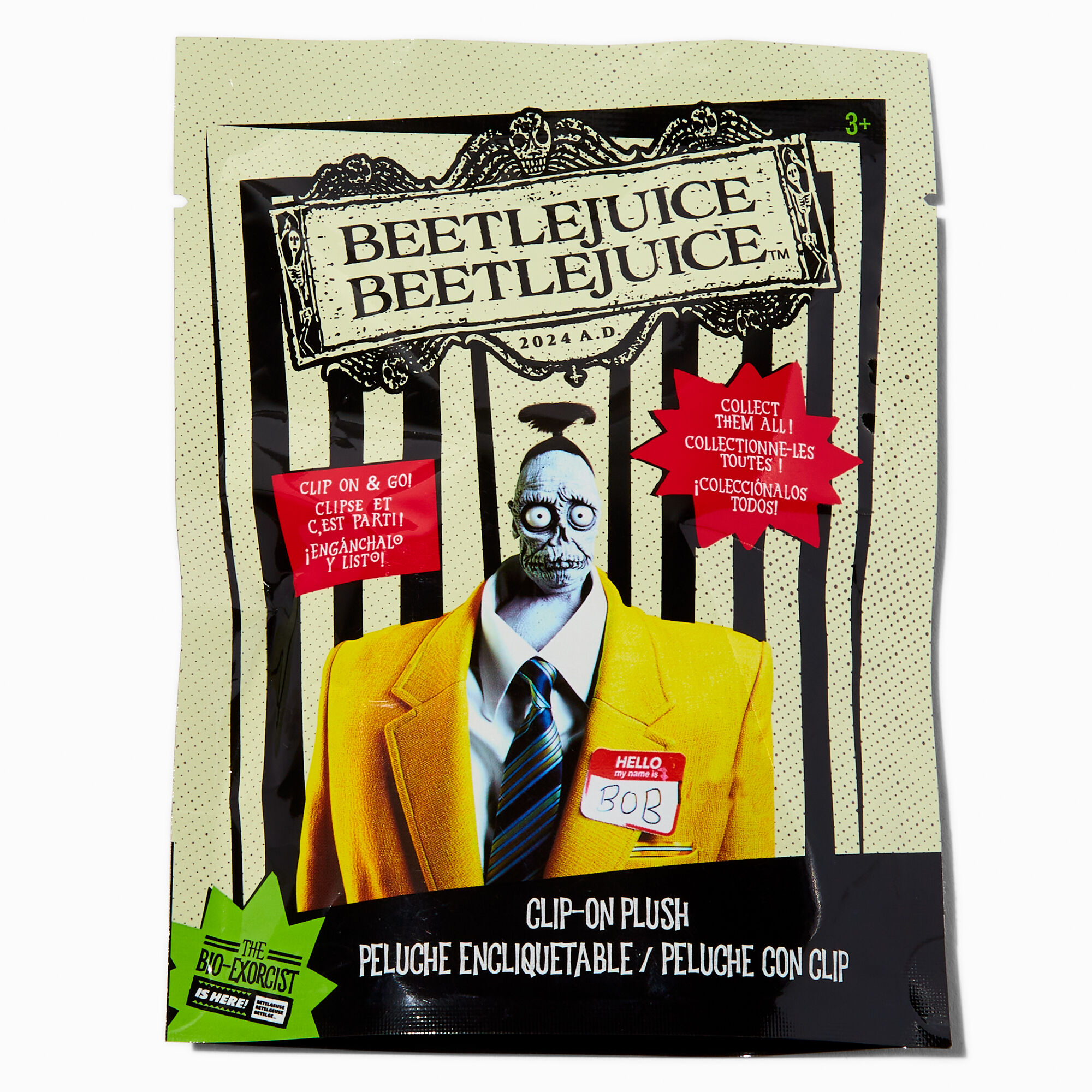 Beetlejuice™ Plush Bag Clip - Styles Vary,
