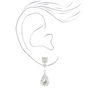 Silver Cubic Zirconia Teardrop Jewelry Set - 3 Pack,