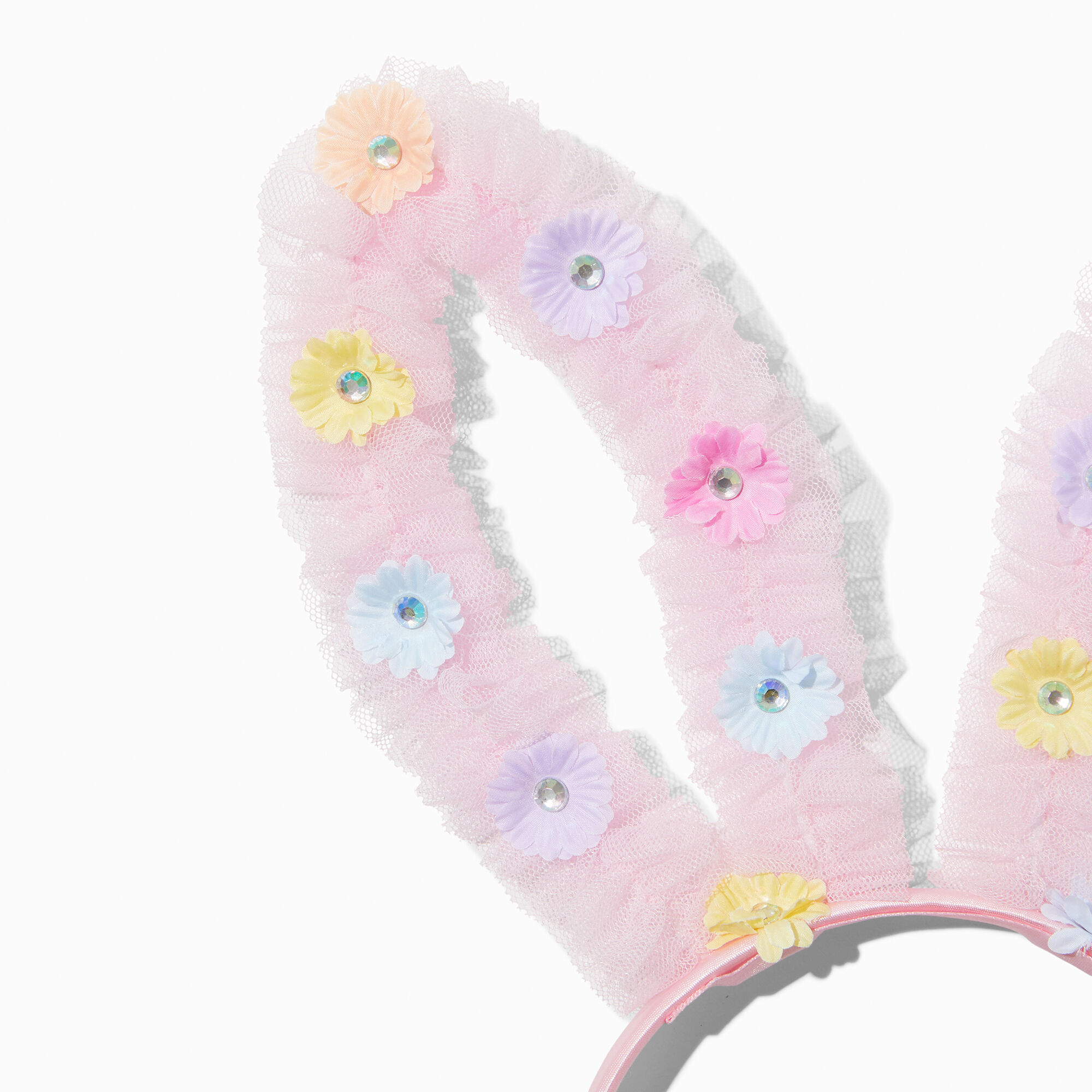 Spring Daisies Plush Bunny Ears Headband,