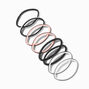 Coral Mixed Rubber Grip Athletic Hair Ties - 8 Pack,