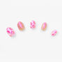 Donut Drizzle Stiletto Vegan Press On Faux Nail Set - 24 Pack,