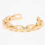 Gold Chunky Chain Link Cuff Bracelet,