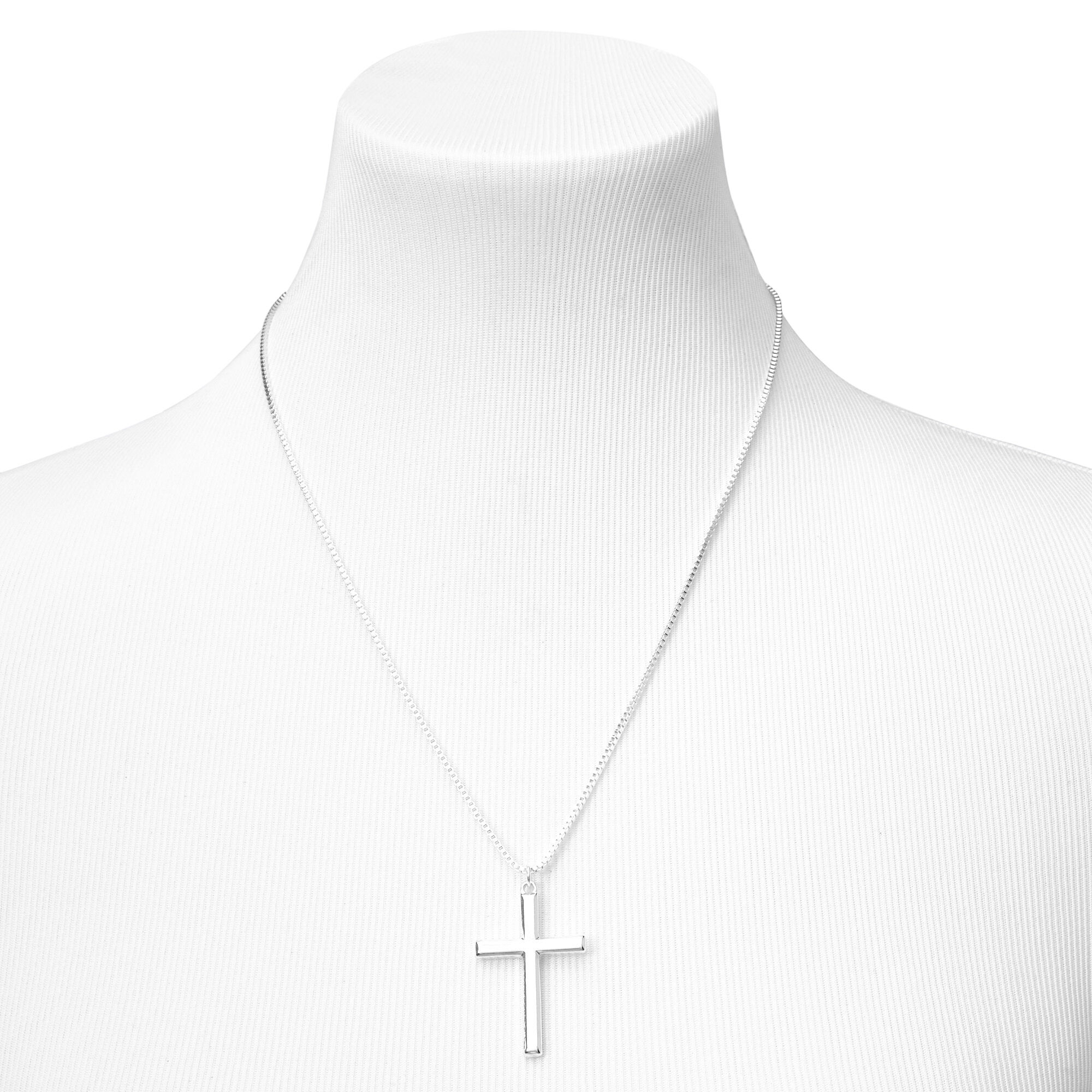 Silver Cross Pendant Necklace